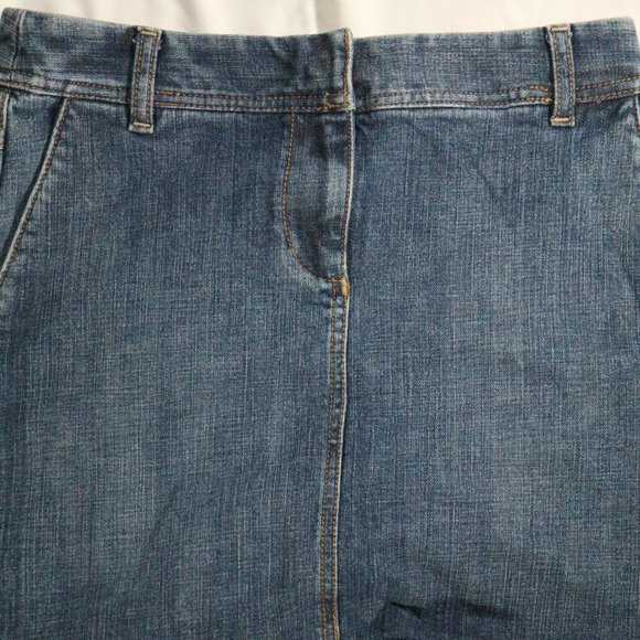 ANN TAYLOR LOFT Washed Denim Skirt Petite Size 0P - Picture 2 of 6